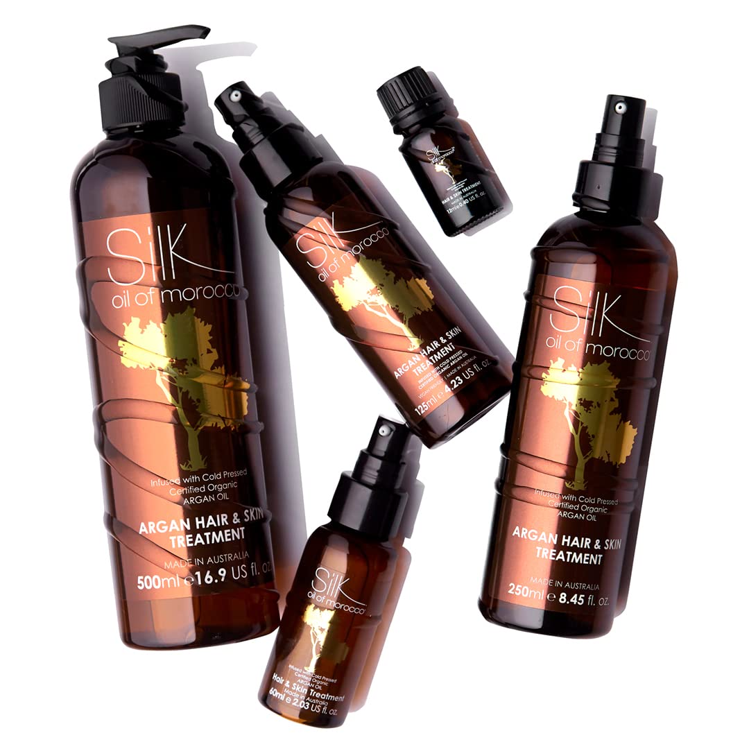 Silk Argan Hair & Skin Treatment 3本セット新品 Silk Oil of Morocco Argan Vegan Hair & Skin Treatment 250 ml Large