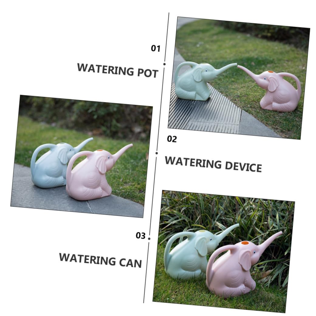 UPKOCH Regadera de Elefante Pequeña Ecológica para Jardinería de PVC Operación Simple Paquete de 3 Piezas Color Aleatorio Adecuado para Riego en Interiores y Exteriores