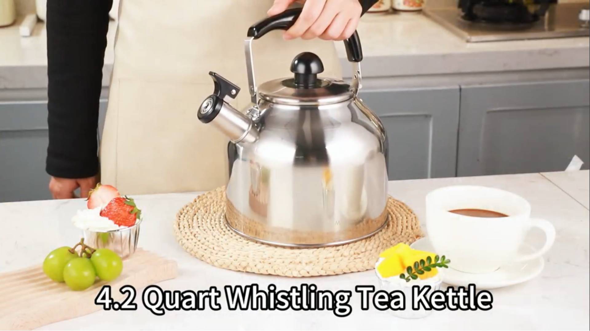 Amazon.com: MAXCOOK 4.2 Quart/4L Stainless Steel Whistling Tea