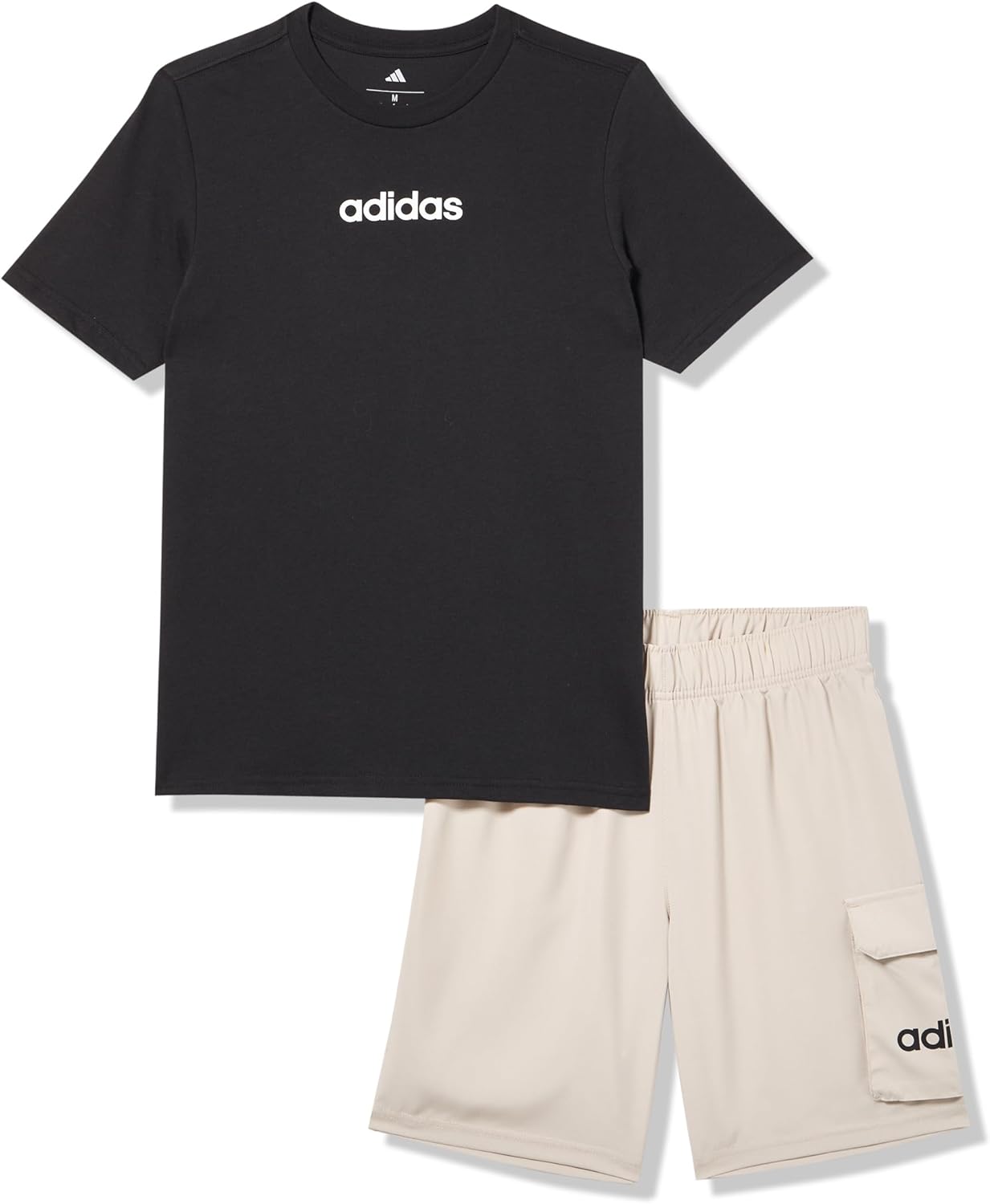 adidas boys Two-piece Short Sleeve Printed Graphic Tee, T-shirt and Shorts Clothing Set