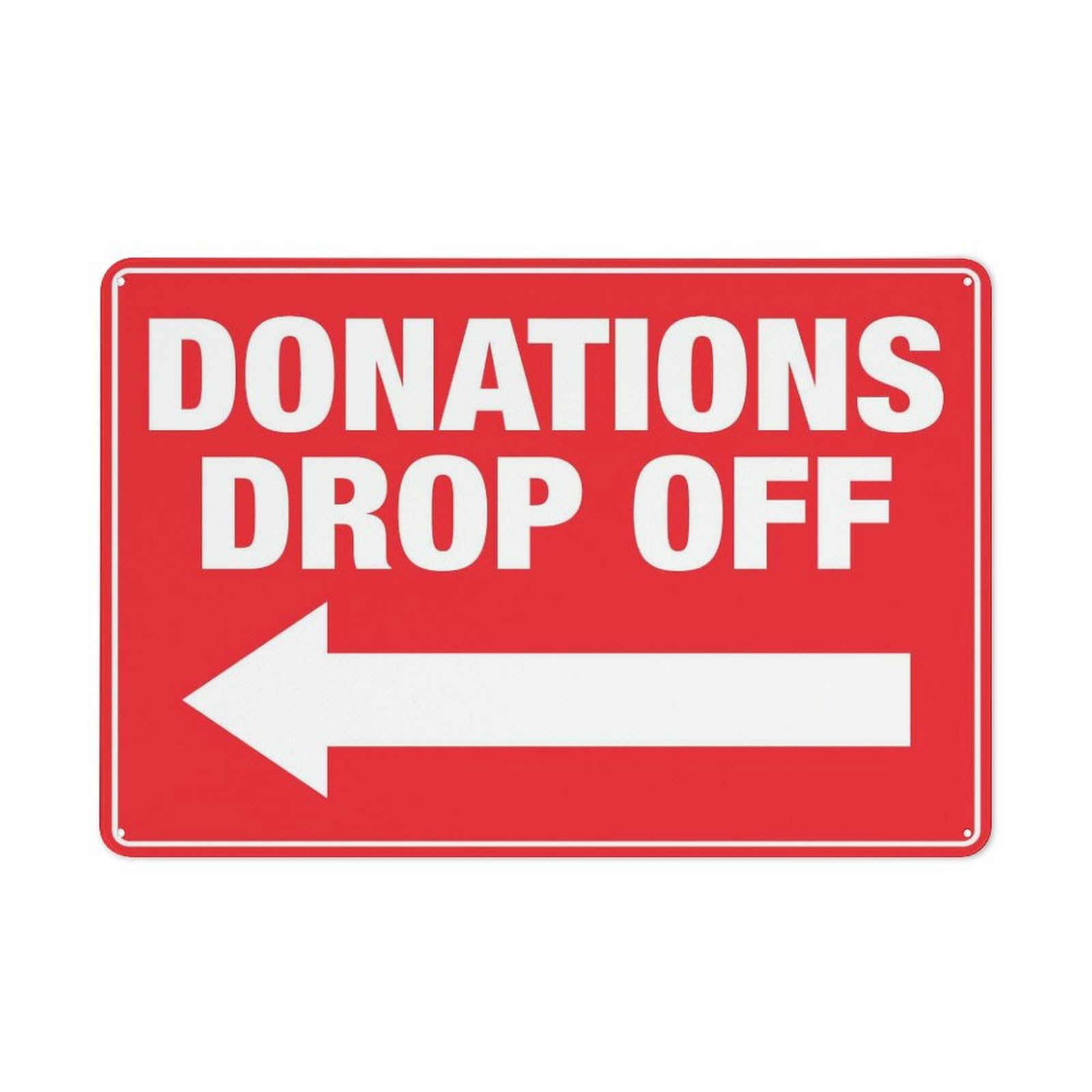 Xewazd A454 8"X12" Retro Vintage Sign - Donations Drop Off (Right Arrow) | Home Bar Pub Kitchen Restaurant Wall Decor Plaque