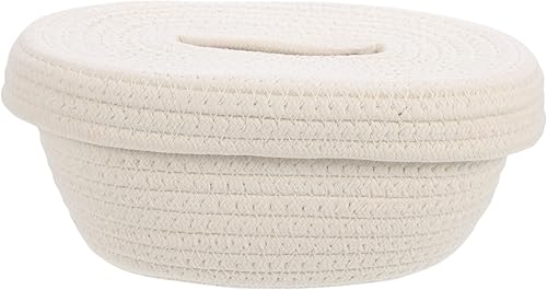 Caja de pañuelos tejida con cuerda de algodón minimalista para el hogar y la oficina, dispensador de pañuelos decorativo para escritorio, suave y