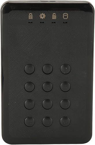 Ssd Recinto, Disco Duro Externo Cifrado Disco Duro Externo Caja de Disco Duro Externo 2.5 pulgadas USB3.0 Acceso con Contraseña Hardware Encriptado