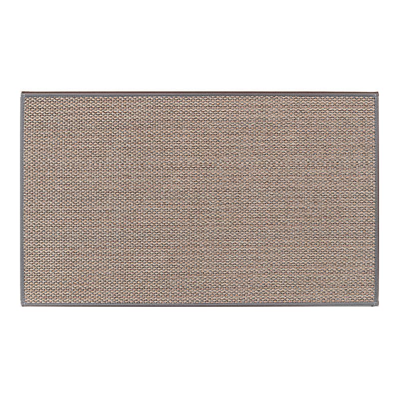 Tapis de salle de bain à poils longs gris idéal pour sortie de baignoire