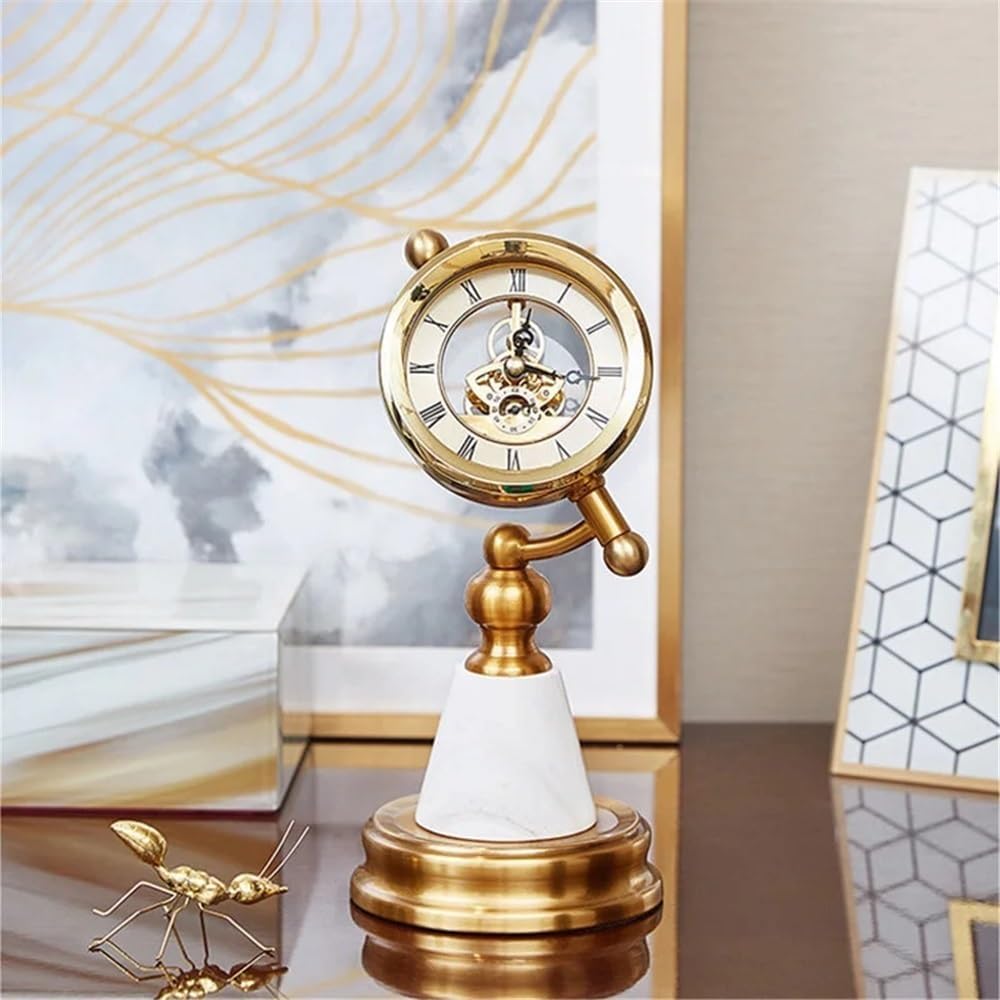 Desk Clock Vintage Table Clock for Home Decor Metal Retro Desk Clocks Home Decoration Birthday Gift Decorative Mantel Clock