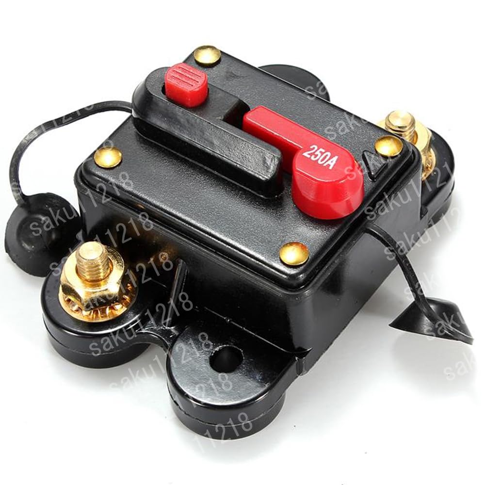 Amazon | zmart 250A DC12-24V サーキットブレーカー ヒューズ アンプ