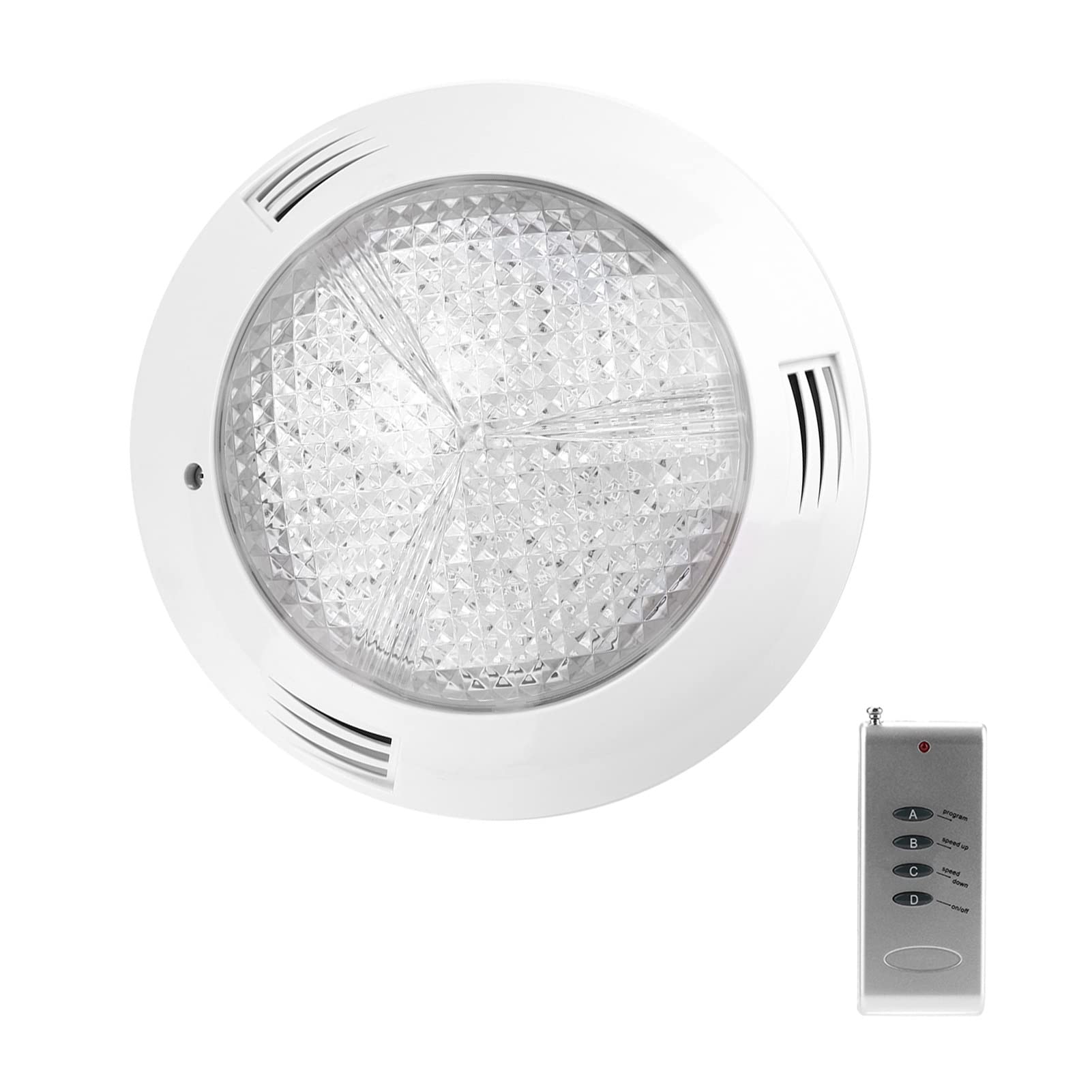 Jiawu AC12V 35W 360LED RGB Wodoodporna Basenowa, Wielokolorowa Podwodna z Pilotem do Stawu Rybnego, Fontanny, Skalniaka - IP68 Trwały ABS