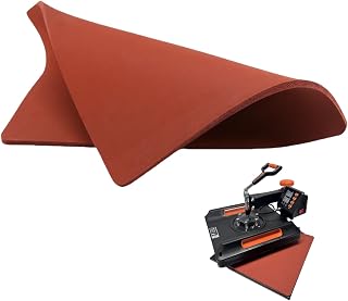 Silicone Heat Press Mat 15x15 Inch, Heat Resistant & Fireproof, Double Sided Washable Pad for Vinyl Ironing, HTV Transfer, Sublimation & Crafting Projects,Red