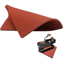 Silicone Heat Press Mat 15x15 Inch, Heat Resistant & Fireproof, Double Sided Washable Pad for Vinyl Ironing, HTV Transfer, Sublimation & Crafting Projects,Red