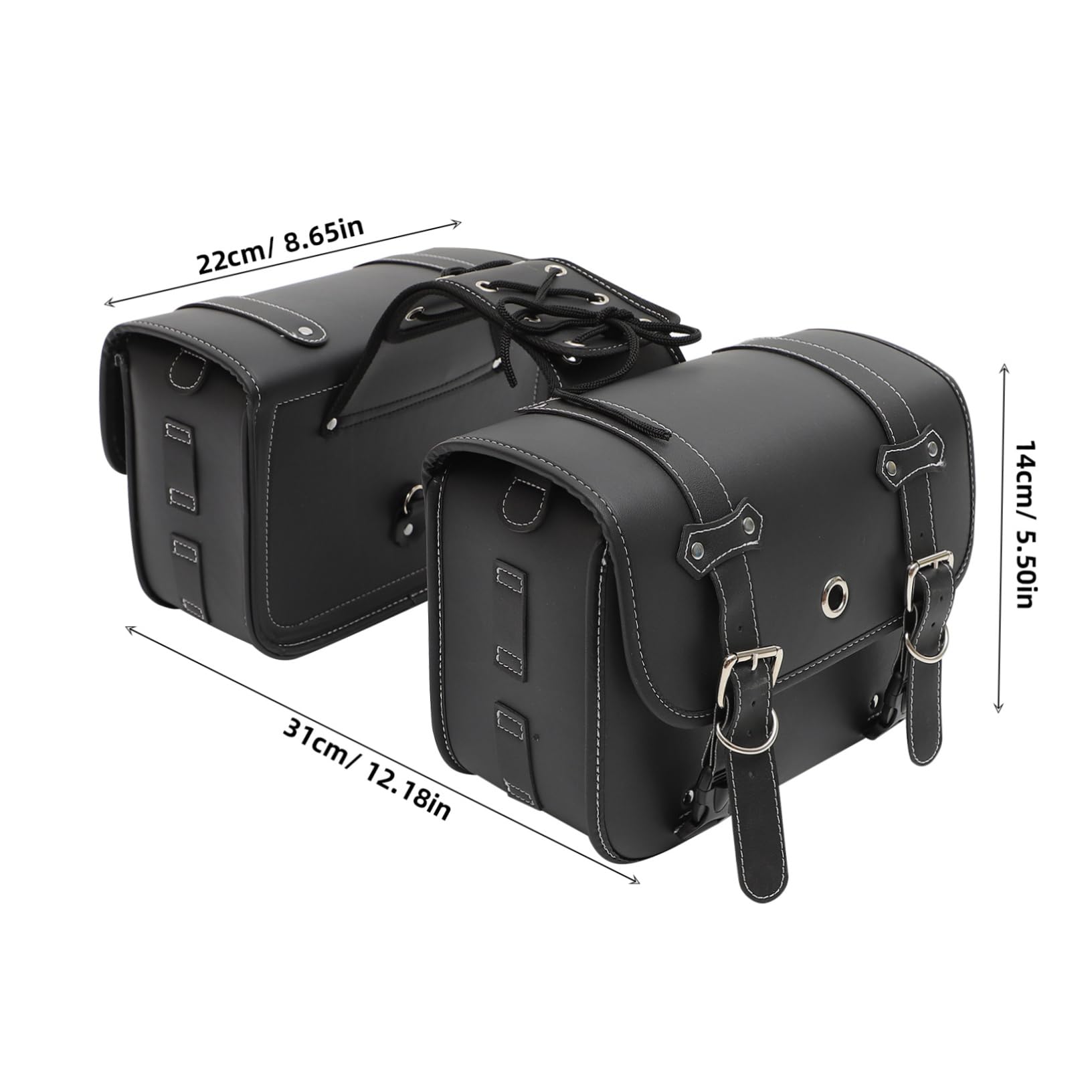 OUNONA Borsa laterale universale per moto, 30 x 21 x 14 cm, impermeabile, compatibile con bici elettriche