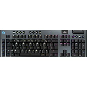 Logitech G 915X Lightspeed Low Profile Wireless Gaming Keyboard, Double Shot PBT Keycaps, RGB Backlight, Red Linear GL Switch