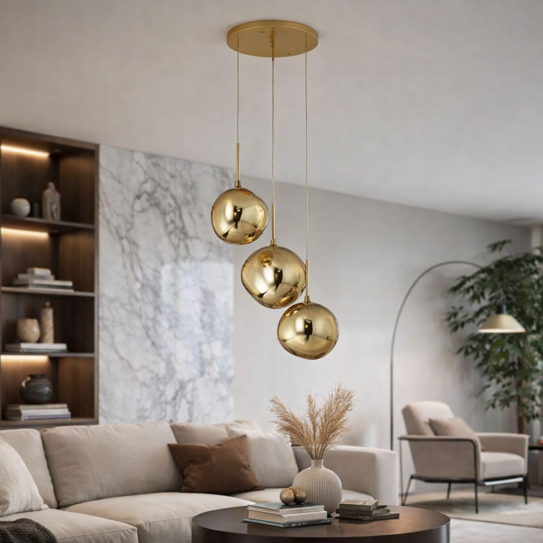 Lampada a sospensione tripla in cristallo "KADNIS" - 3 x E27