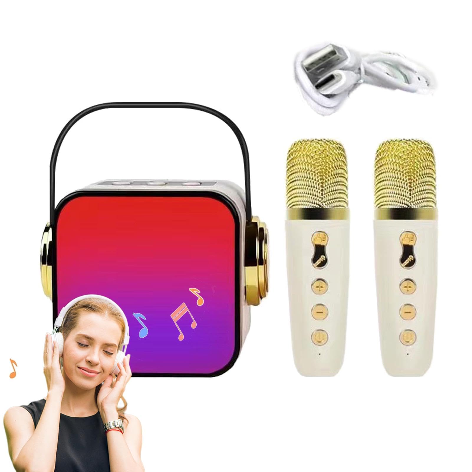 máquina del Karaoke, Altavoz portátil del micrófono, Juego de Altavoces y micrófono inalámbricos portátiles con micrófonos inalámbricos, Juego de Altavoces con micrófono, máquina de