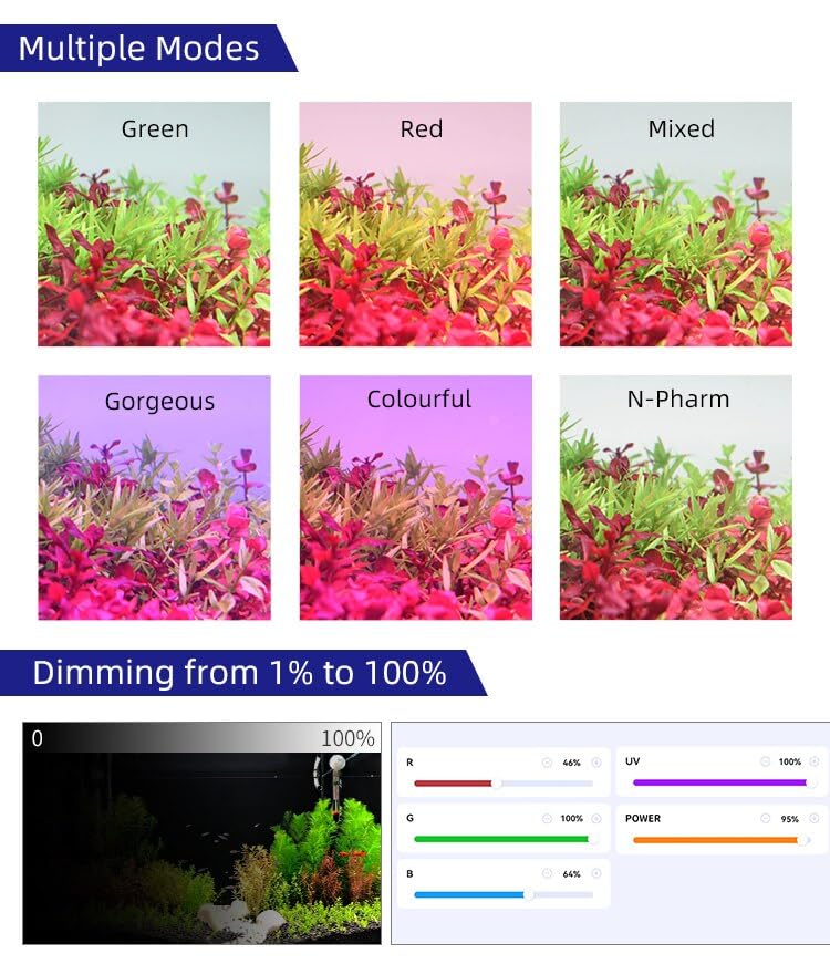 Amazon.com: Week Aqua USB Aquarium Light Plant Grow Full