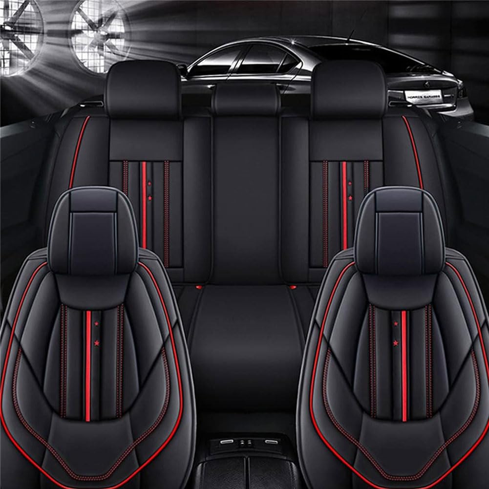 Ssimoo A/Black Cr Set Covers Full Set For Ki Rio 2006-2019, Lether Cr Set Cushion Cover Front Rer Protectors Uto Wterproof Ccessories,