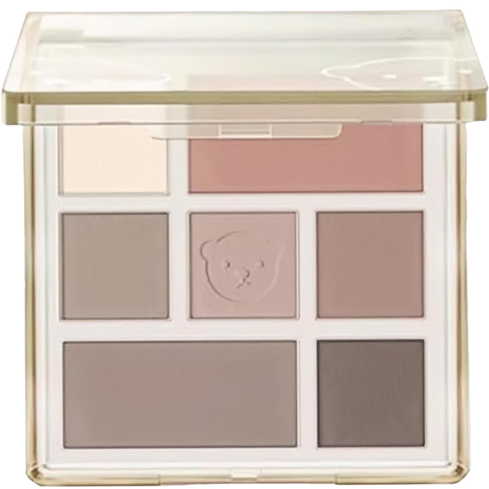 Portable Nude Eyeshadow Palette - 7 Matte Shades, Soft Blendable Formula, Highly Pigmented for Long-Lasting, Subtle Looks