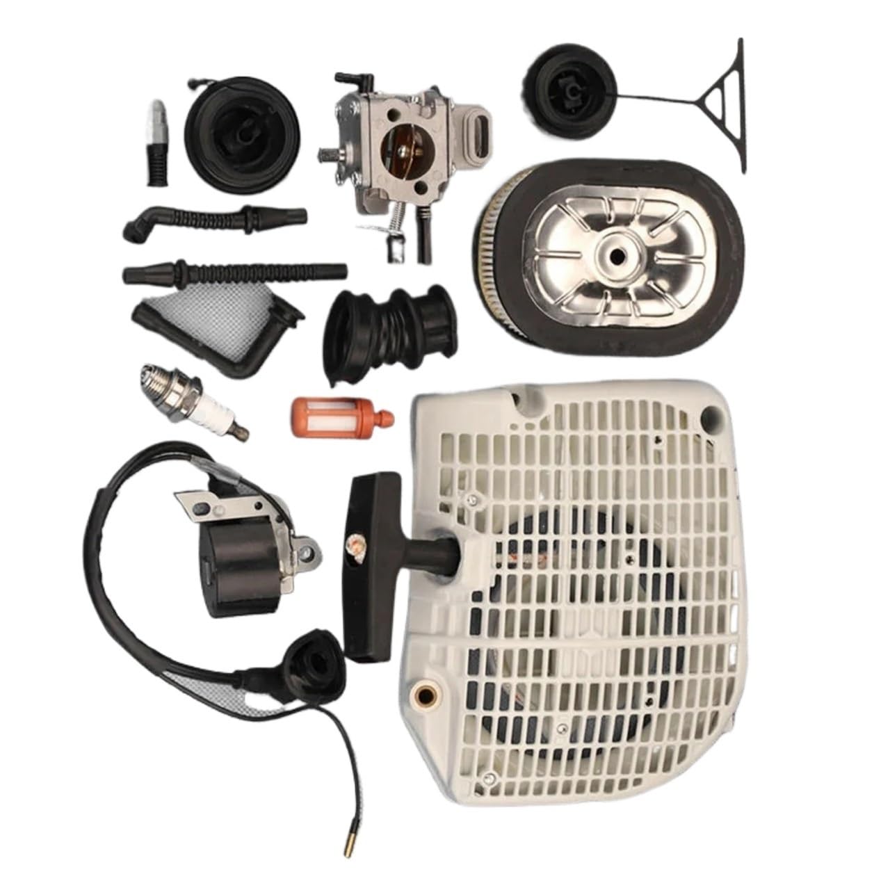 Kit carburateur pour tronçonneuse MS660 066 064 avec lanceur et pièces de réparation