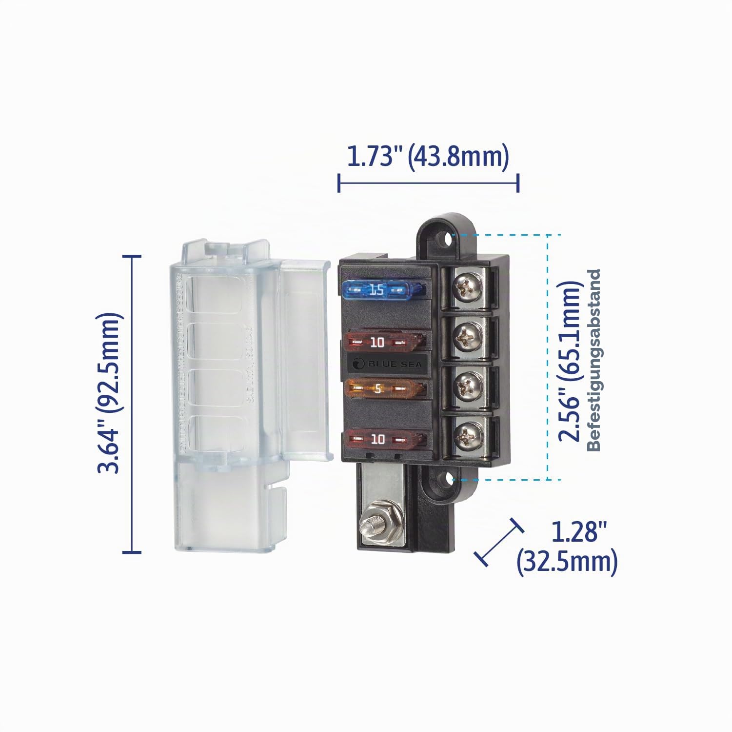 Blue Sea Systems ST Flachsicherungsblock