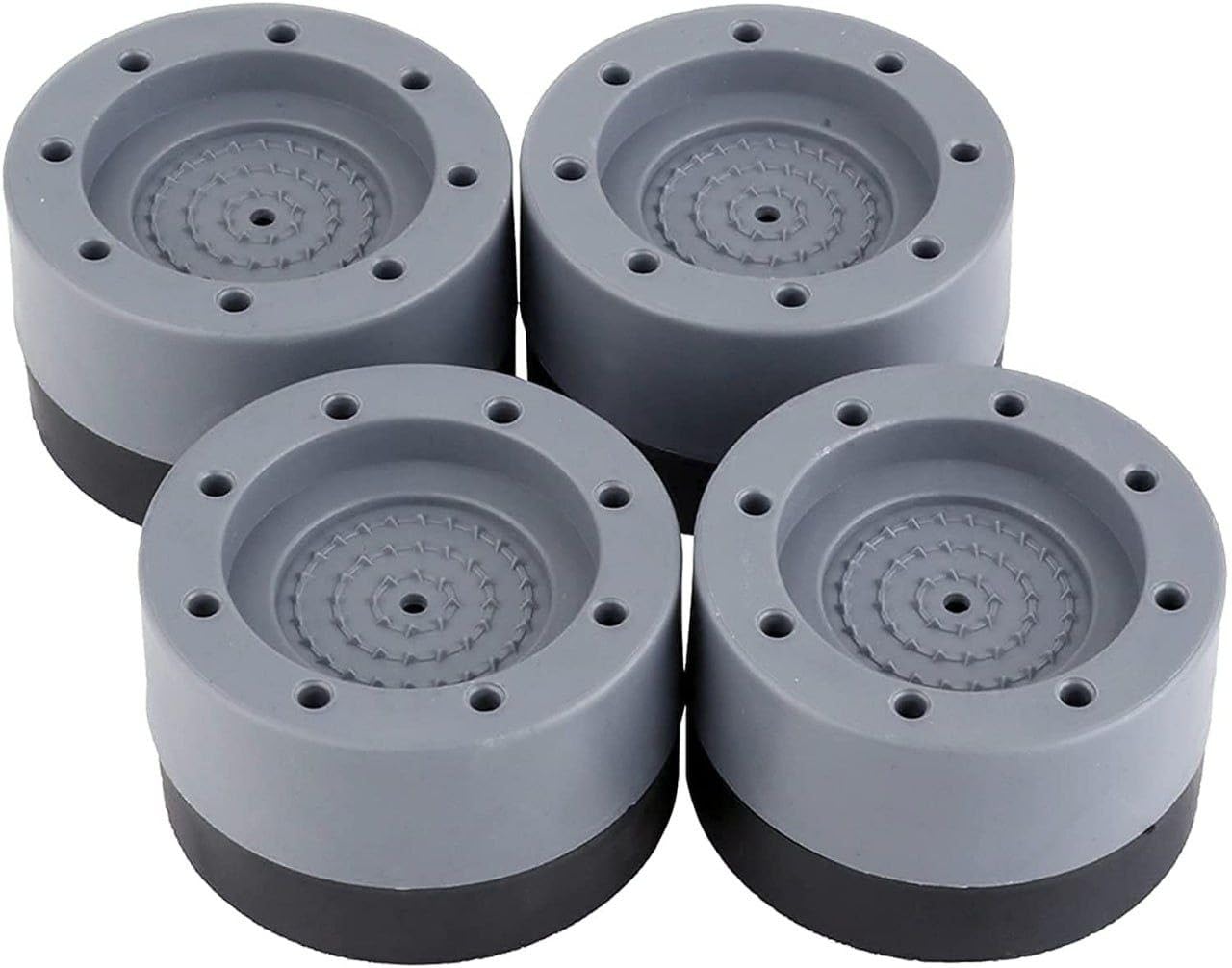 Smoi 4 Pices Multi-Purpose Anti Vibration Pads for Washing Machine Feet with Tank Tread Grip for Washer and Dryer, Protects Laundry Room Floor for Home Appliances (Smart Pad)