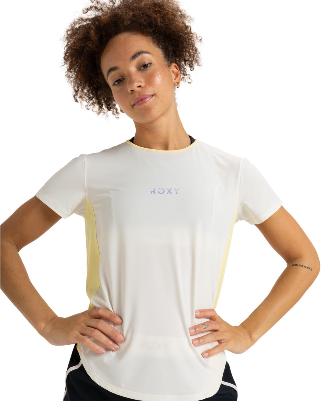 Roxy Short-Sleeved Knit top Bold Moves 2.0 MESH TEE Young Womens White XS