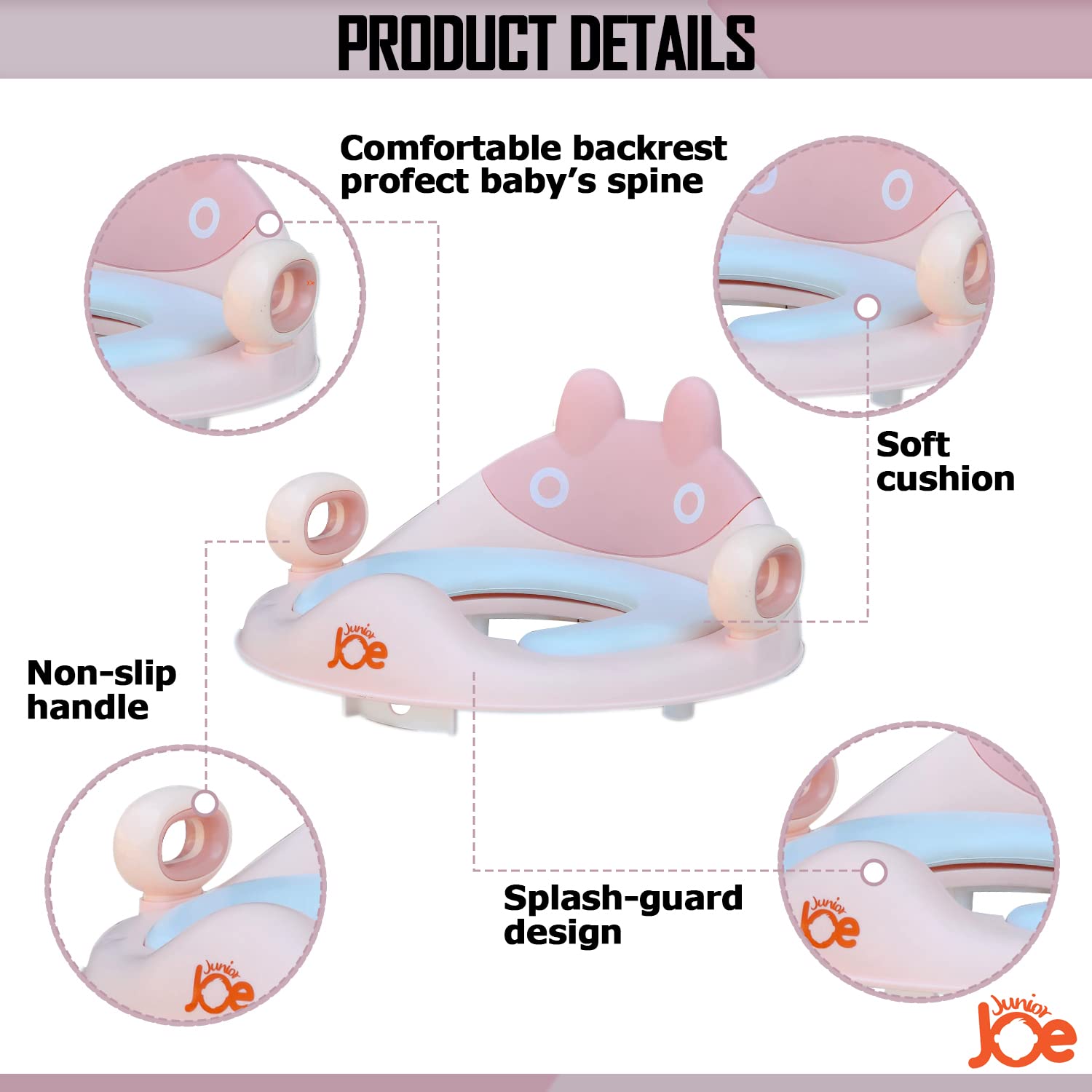 JUNIOR JOE Baby Potty Training Only Toilet Seat (Pink) 1