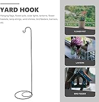 Vista 5 de Yardwe Ganchos para exteriores, macetas de metal, comederos para pájaros al aire libre, ganchos colgantes para plantas, ganchos en S