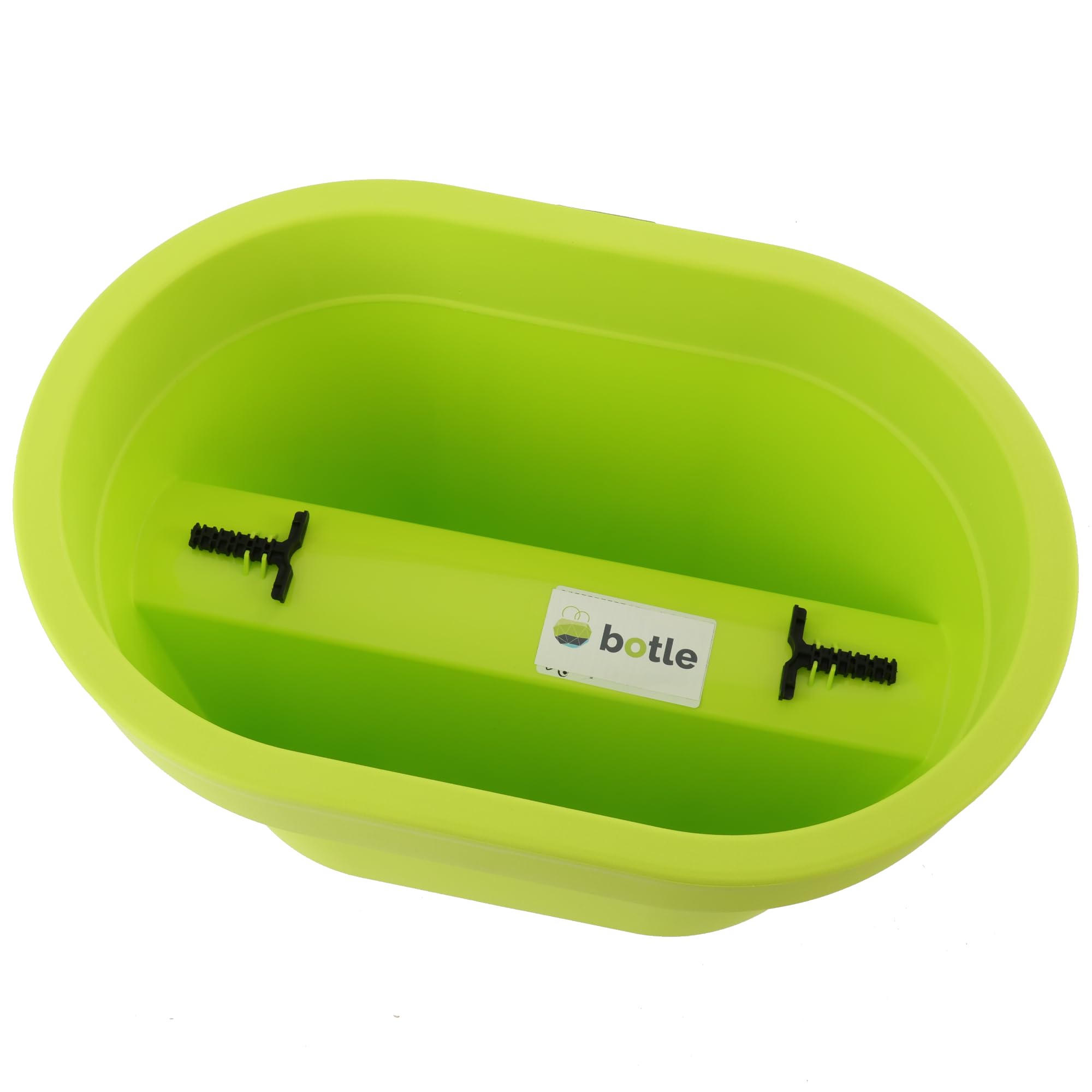 botle Juego de 3 cajas para balcón, jardineras, barandillas, balcones, macetas de barandilla, 39,5 cm, 12,3 L, color lima
