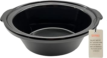7 quart slow cooker ceramic pot replacement, Compatible with Black Decker 7qt SC4007D, Not Compatible with SCD4007, This pot not fit all 7 quart slow cooker, pls order carefully!