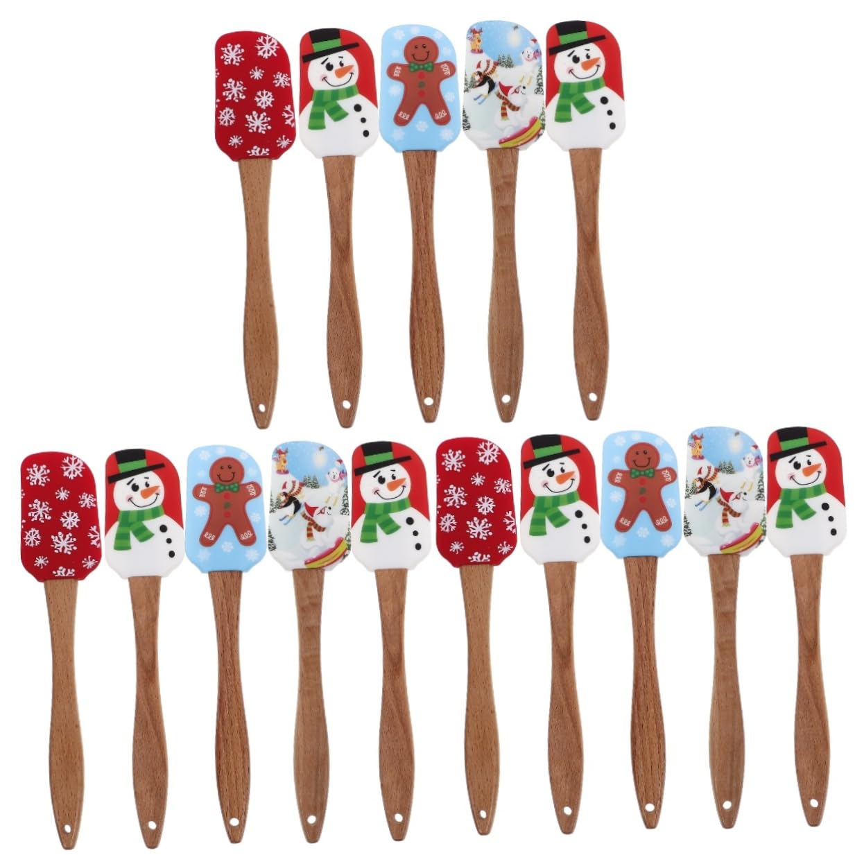 Cabilock 3 Juegos Espátula De Silicona Para Crema Utensilios De Cocina Tortita Juguete Decoracion Artificial Productos Pinceles De Maquillaje Automáticos Sartenes Gel De Sílice 5 Piezas * 3