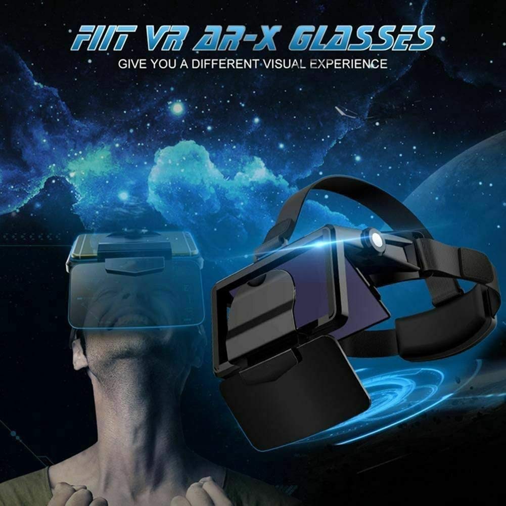 VR Auriculares, Gafas de Realidad Virtual 3D compatibles con iOS y Android Teléfono Nuevas Gafas para películas Compatible 4.7 "-6.0" - Regalo para niños y Adultos
