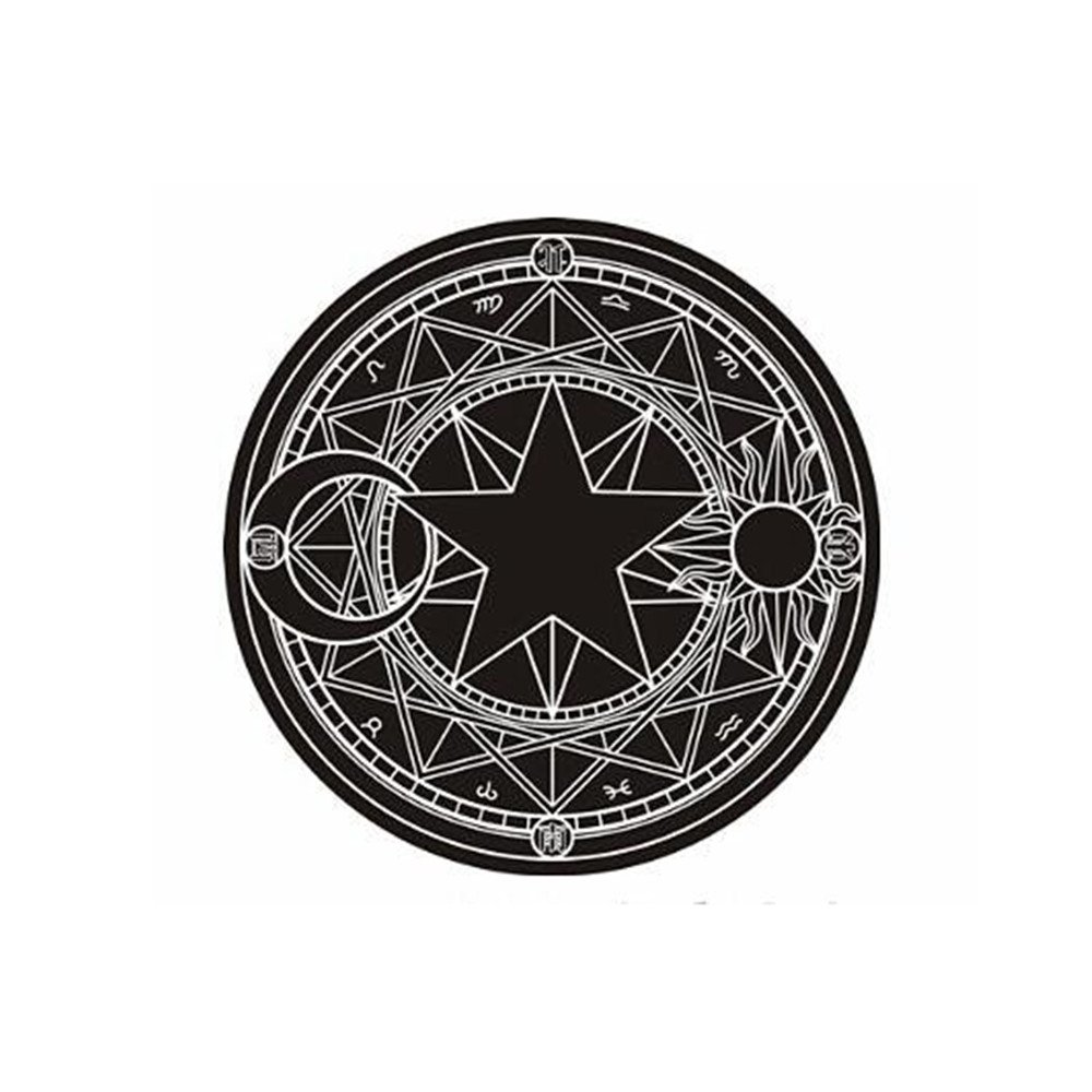 BABYL 魔法陣ラグマット Amazon.co.jp: 円形 可愛い ラグマット 防ダニ 魔法陣 洗える