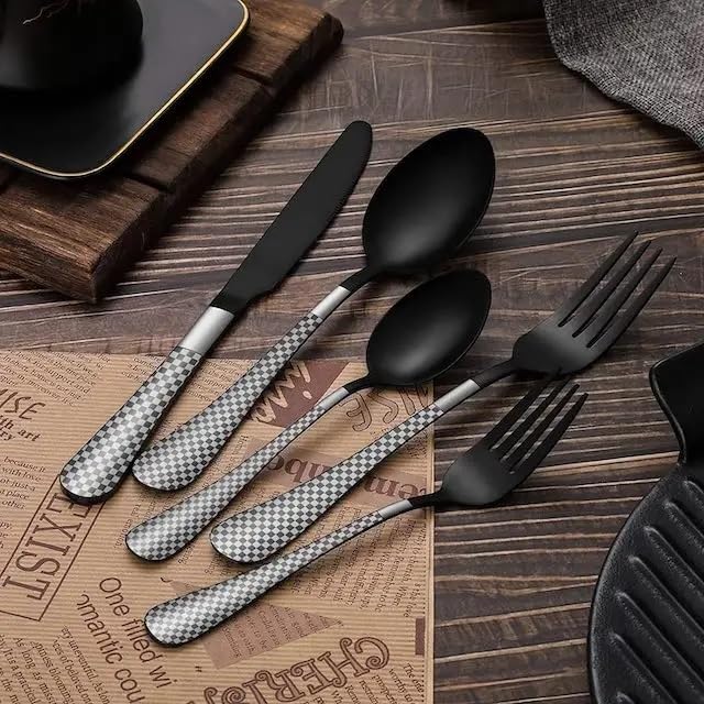 Shipnetic Black Butter Knives Set of 6 Stainless Steel Dinner Butter Knife Set, Smooth Edge Table Knives, Dishwasher Safe Flatware for Home & Restaurant 3