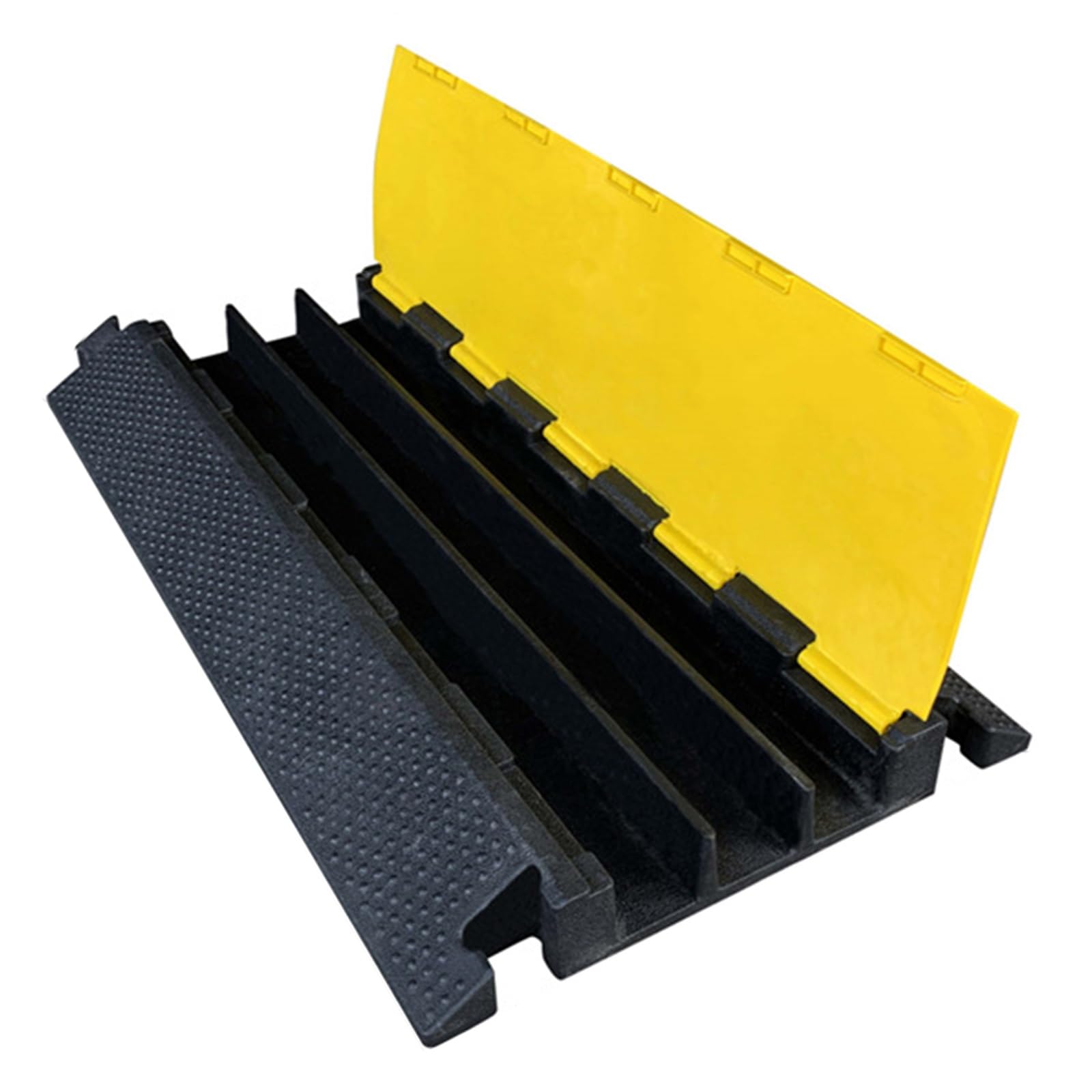 Überfahrschutz für Kabel Fußgänger-Kabelschutz, Kabelschutzmatte, robuster gelb/Schwarzer Schutz, Kabelschutzrampe, 3T-Belastungsgrenze (Size : 90x50x7cm/35.4x15.6x2.7in)
