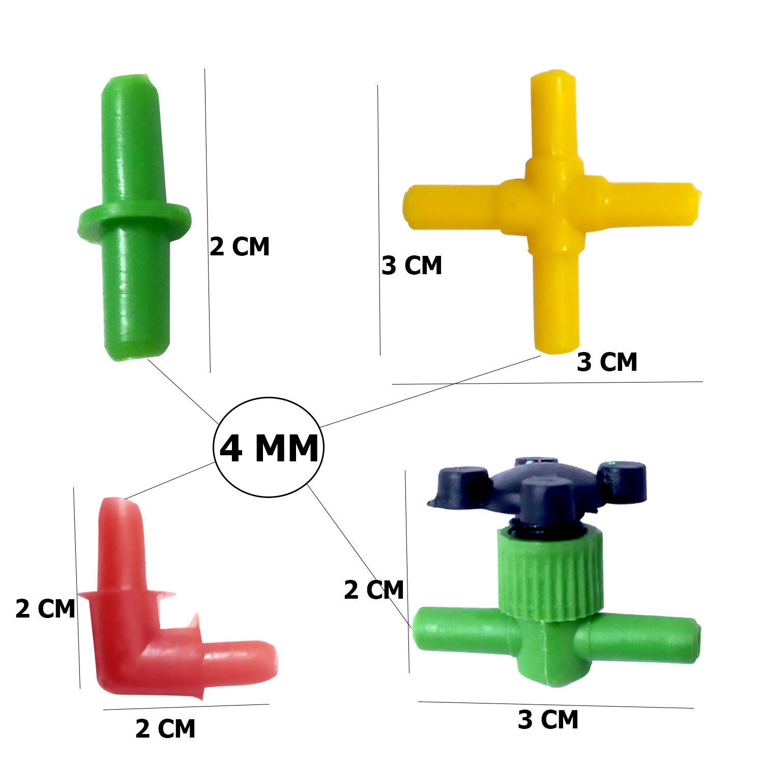 20 Conectores En T Para Tubo De Aire De Acuario - Transparentes, 4 Mm, Plástico, Distribución De Oxígeno