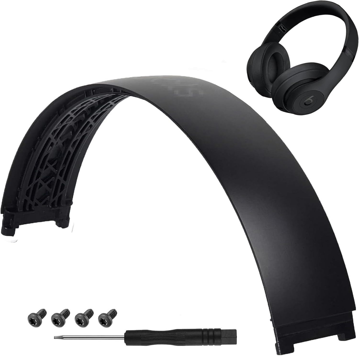 Studio 3 Headband Replacement Parts Studio3 Headband Original Top Arch Band Accessories Repair Kit Compatible with Studio3 Headphones. (Matte Black)