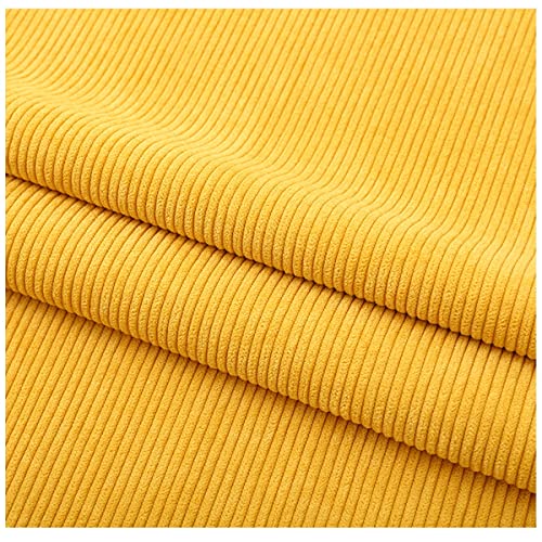 Tissu en velours côtelé jaune pour réparer vos vêtements et coudre facilement