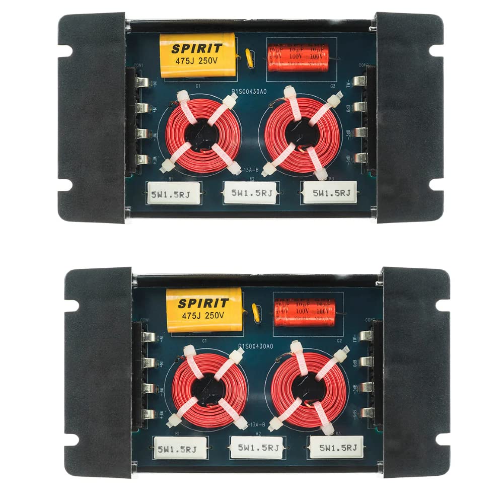 KIT-Set FÜR DS18 PRO-CFX 2 Passive Frequenzweichen 4 Ohm 300 Watt max. für 2-Wege-System Tieftöner Hochtöner mit Hochtöner-Empfindlichkeitsauswahl 0; - 3 dB; - 6 dB; pro Paar + 3 Gratis-Aufkleber
