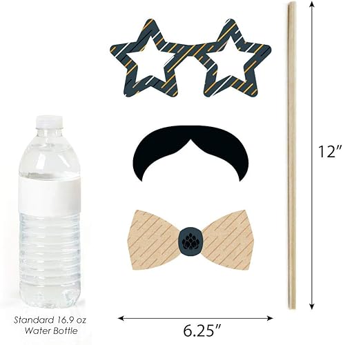 Miniatura 6 de Big Dot of Happiness Cheers and Beers Happy Birthday - Kit de accesorios para cabina de fotos de fiesta de cumpleaños - 20 unidades