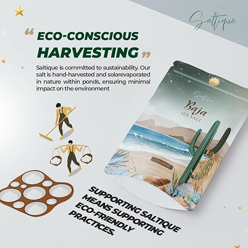 Miniatura 5 de Saltique 1 libra de sal marina de Baja gruesa  Contiene un equilibrio de 90 minerales que te ayudan a mantenerte hidratado y mejorar el equilibrio