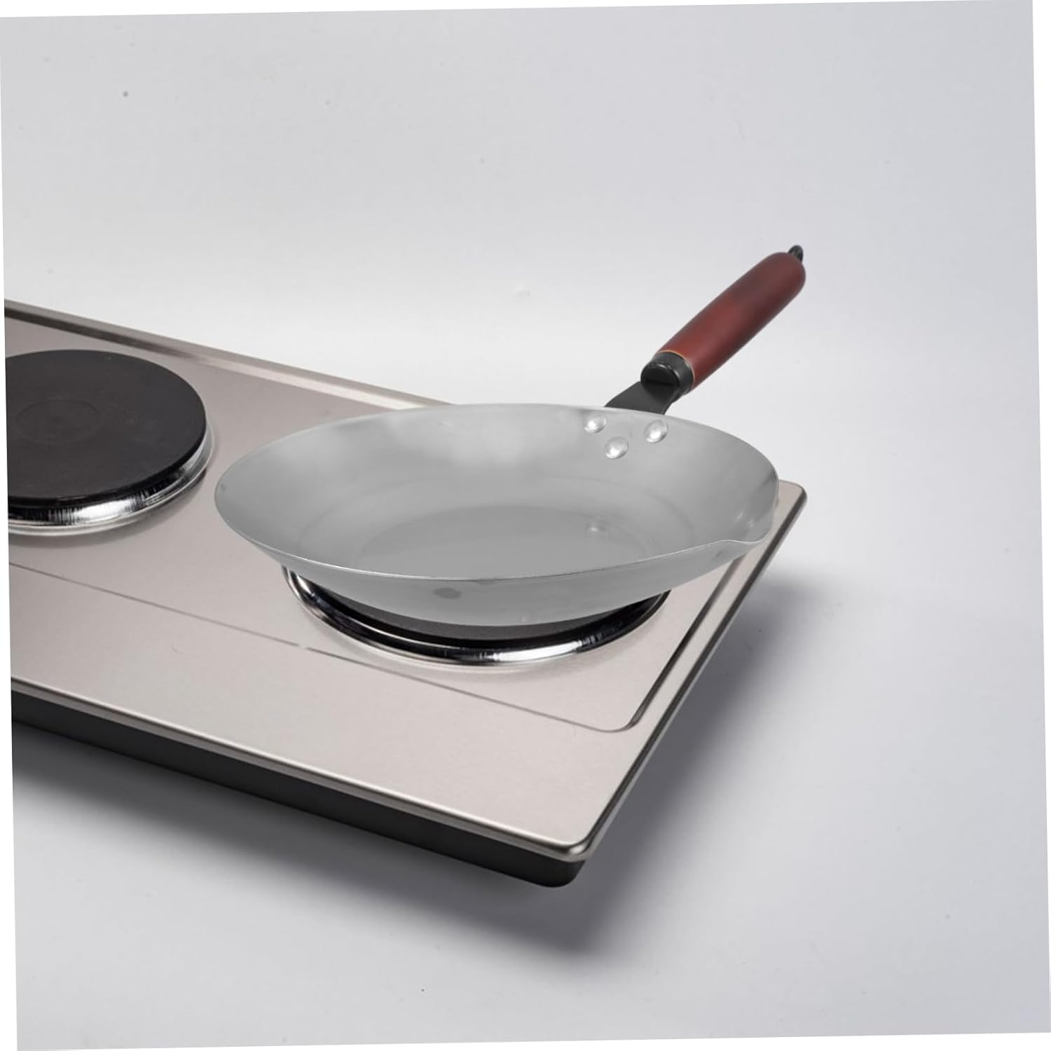 LABRIMP Metal Candy Melting Pot with Wooden Handle Ergonomic Butter Melting Pan with Pour Spout for Even Heating for Chocolate Caramel Cheese and Candy Making in Home and Commercial Kitchens