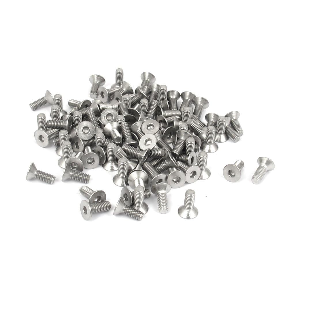 TA-VIGOR 100Pcs Hex Socket Countersunk Head Screw Bolts