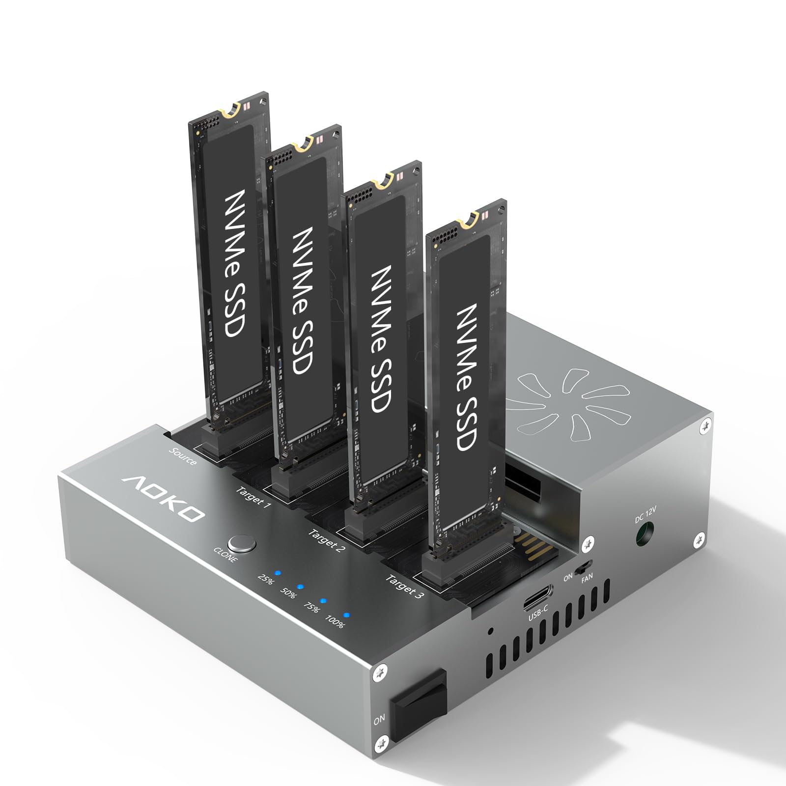 ③KIOXIA SSSTC NVMe M.2 256GB×2セット ほぼ未使用品 Amazon.com: AOKO M.2 NVMe SSD Cloner Duplicator with Cooling Fan
