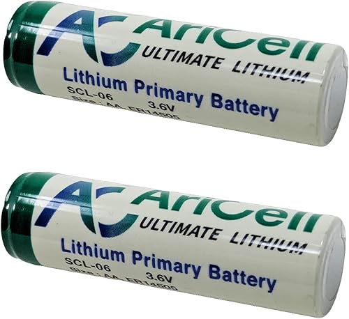 Aricell Batería de cloruro de tionilo de litio SCL-06 (AA) de 3,6 V (paquete de 2)