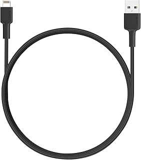 aukey CB-BaL4 Lightning Sync and Charging Braided Cable, 2m - Black