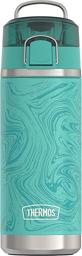 Miniatura 9 de THERMOS ICON SERIES, botella de agua con boquilla, 18 onzas, granito, botella de agua aislada al vacío de acero inoxidable con tapa Granite,Rosa