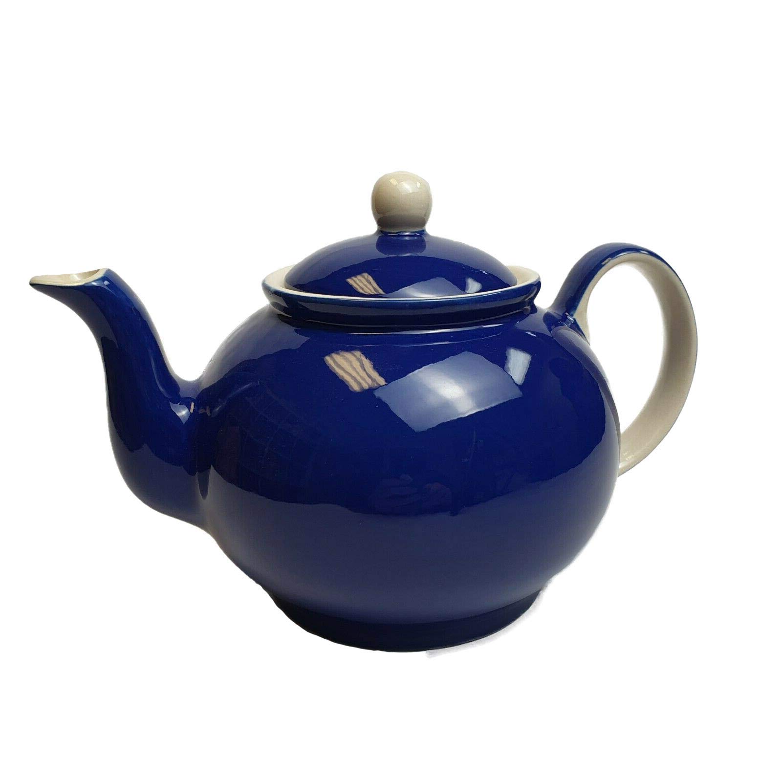 Buy Windhorse Blue Cameo Teapot Large Navy Blue teapot with Cream