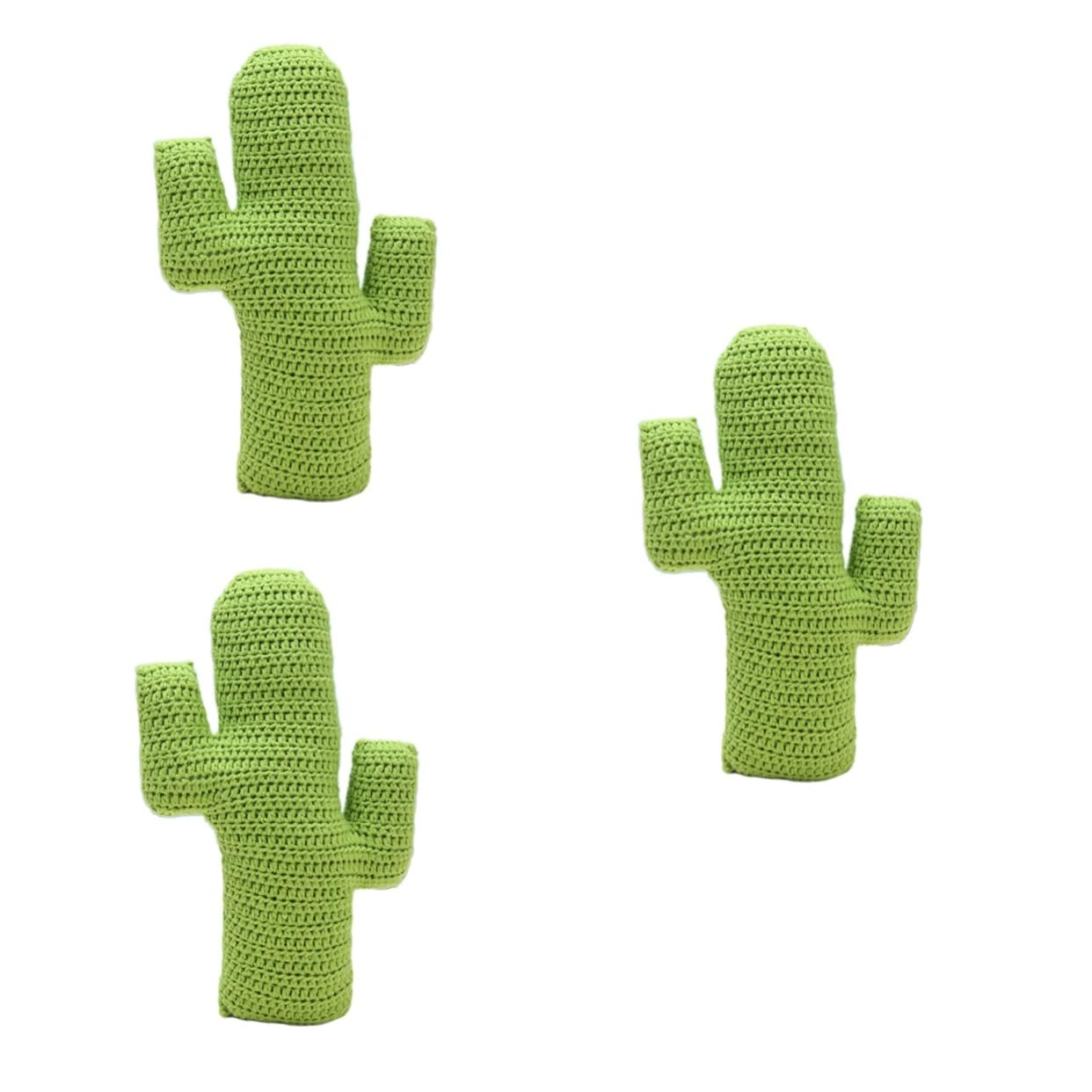 Zerodeko 3stücke Kreatives Handgewebtes Kaktus Kissen Für Junge Mädchen Pflanzen Design Huggable Kissen Für Sofas Und Betten Als Für Mädchen