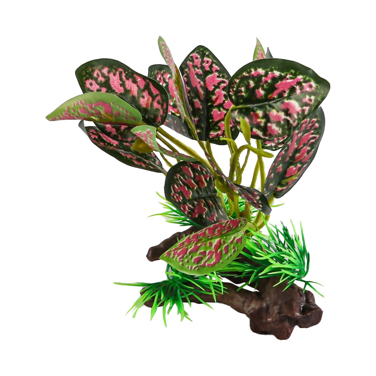Laroal 2 Pieces Reptile Artificial Simulation Plants Reptile Accessories Terrarium Plant Decoration Supplies Aquarium Fish Tank Plants Amphibian Habitat Hiding Tank - Image 2