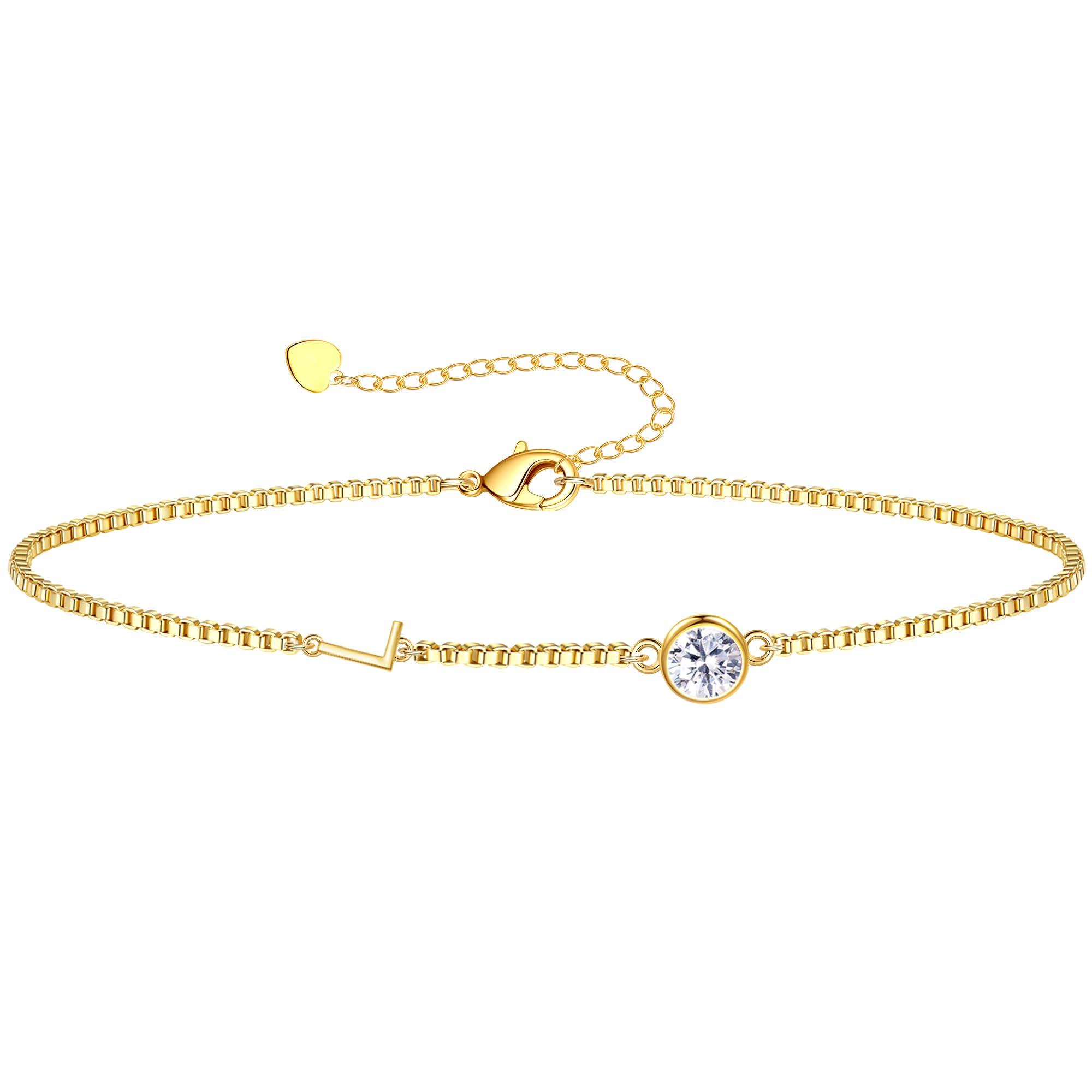 Birthstone Bracelets for Women, Initial Bracelet Teen Stocking Stuffers Birthday Gifts for Teen Girls Initial Bracelet Trendy Letter A-Z Dainty Bracelet 21st 30th Mom Birthday Gift Birthstone Jewelry