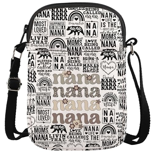 WCGXKO Nana Crossbody Purses Bag Grandma Gift Grandmother Messenger Bag Mimi Gigi Merchandise
